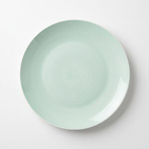 Mint Green Swirl Ceramic Plate